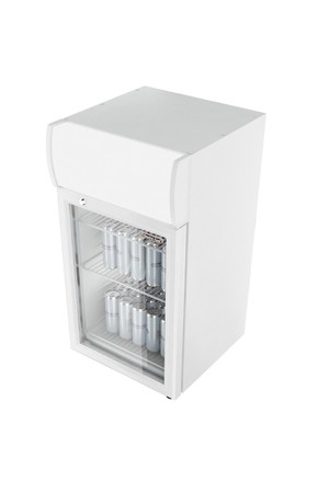 GCDC40 - Refrigerador com propaganda para balcão - branco