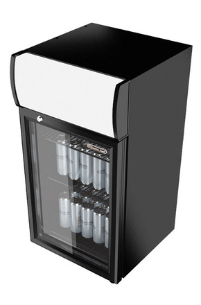 GCDC70 - Refrigerador com propaganda para balcão - interior e exterior preto
