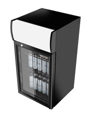 GCDC70 - Refrigerador com propaganda para balcão - interior e exterior preto
