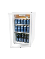 Kühlschrank in weiß mit Glastür