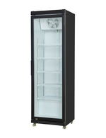Gewerbekühlschrank mit Glastür in schwarz