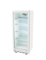 Gewerbekühlschrank mit Glastür in weiß