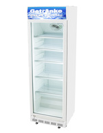 Weißer Kühlschrank zur Getränkekühlung