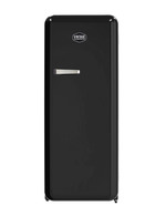 Black Retro Refrigerator with Freezer