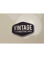 Vintage Industries - creme Retro-Kühlschrank - Logo Detailbild